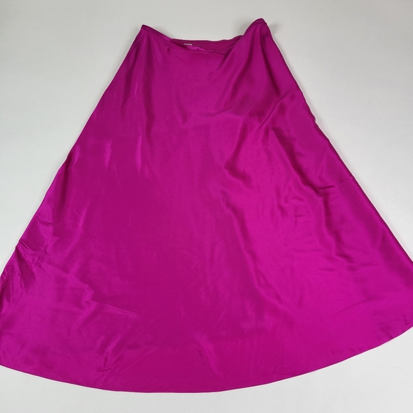 NUE Studio Fuschia Pink Silk Laetitia Skirt sz XS *NO BELT - Picture 7 of 7